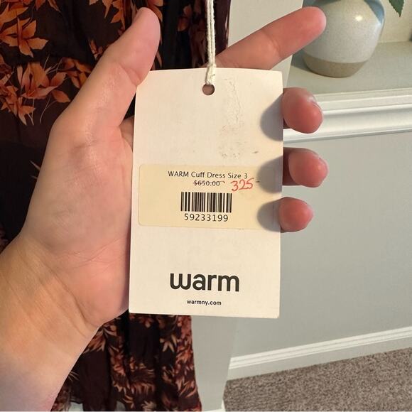 NWT warm NY Orange Floral Long Sleeve Maxi Dress 3 Large - Picture 10 of 14